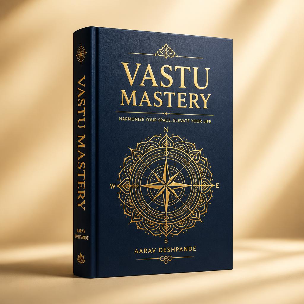 Vastu Mastery hardcover book with gold mandala compass on the cover